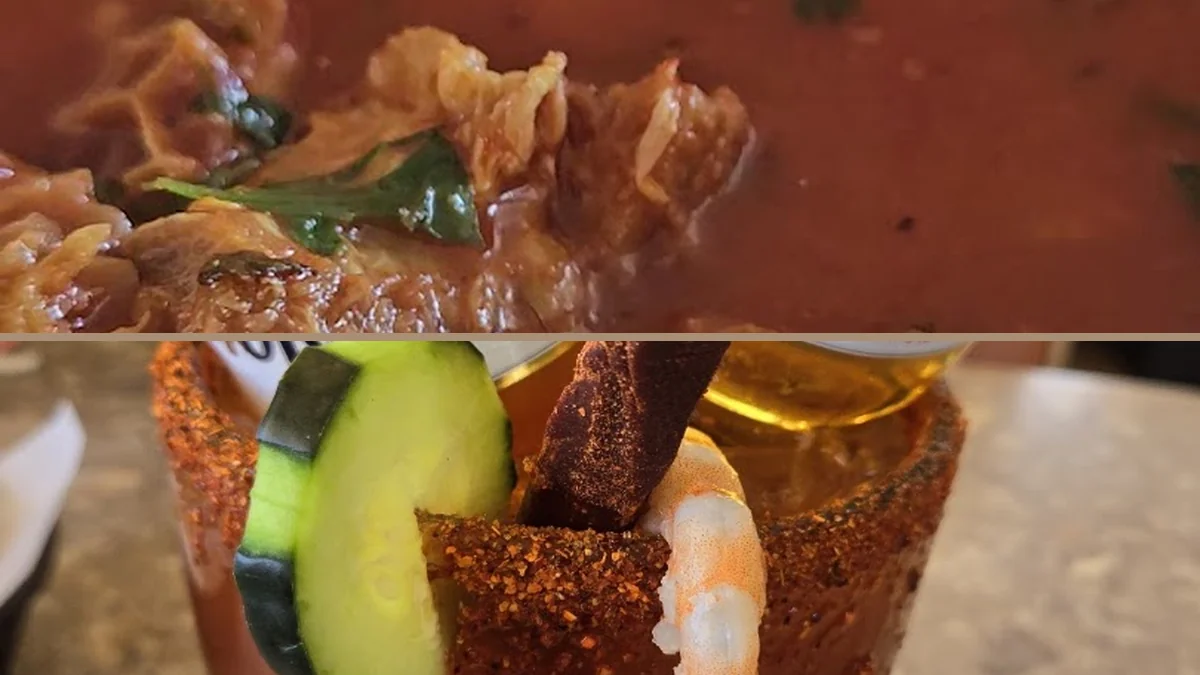 Mexican dishes served with fresh garnishes.