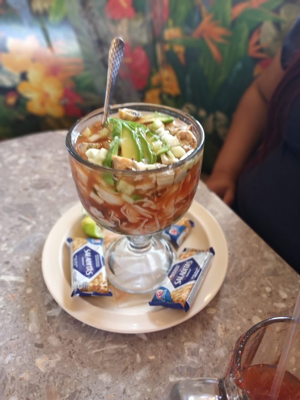 Printed menu with signature Mexican dishes.